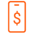 Mobile banking icon illustration